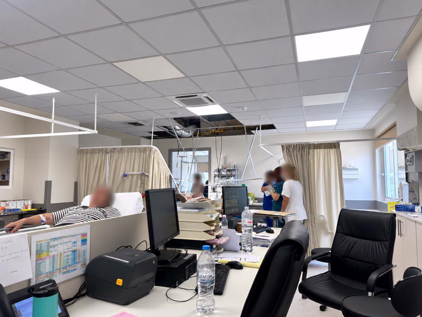 Un effondrement de plafond à l'hôpital de Corinthe soulève des questions sur l'état du système de santé grec