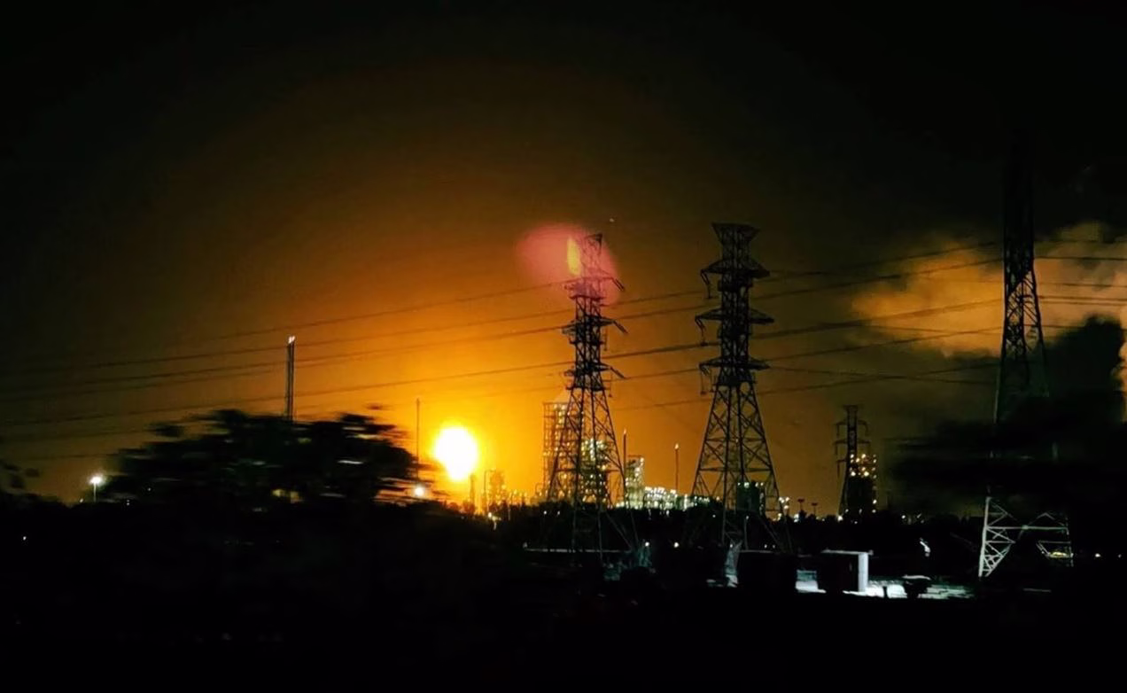 Incendie dans une installation d'Aramco à Jizan, Arabie Saoudite