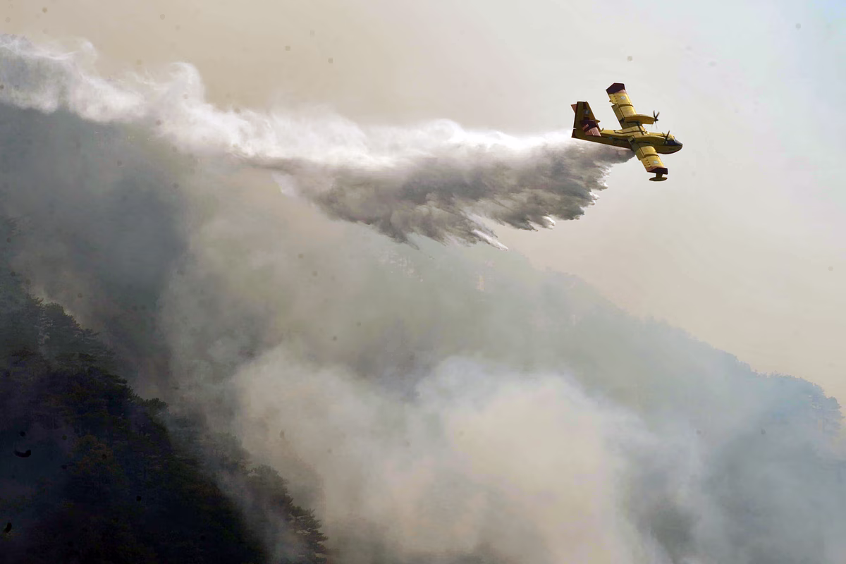 Incendie à Kalavryta : forces terrestres et aériennes mobilisées à Petsakoi
