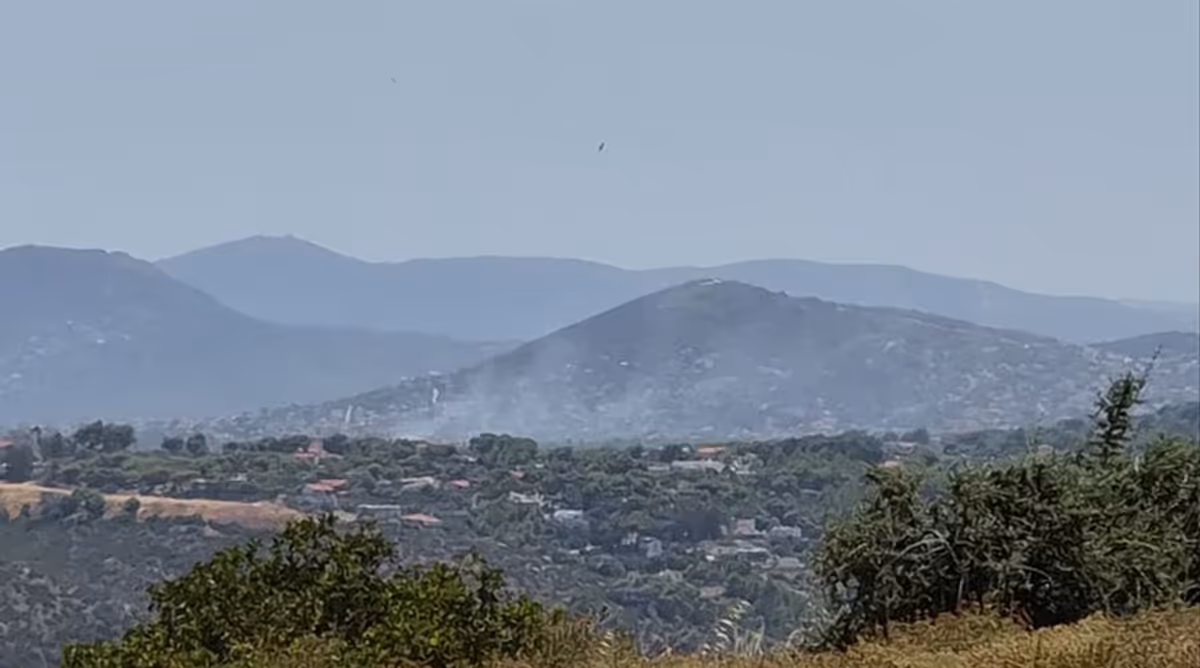 Incendie près de la mairie à Artemida