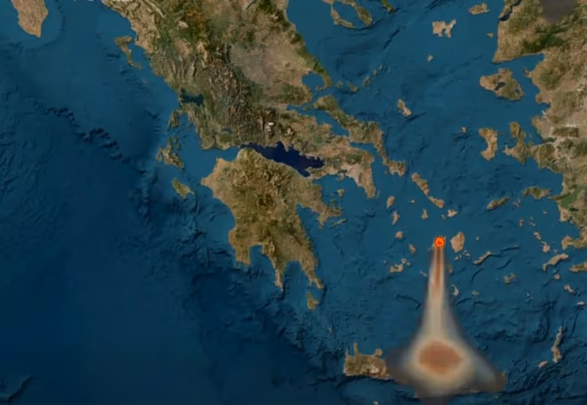 La fumée de l'incendie de Paros atteint la Crète : une carte illustre la propagation