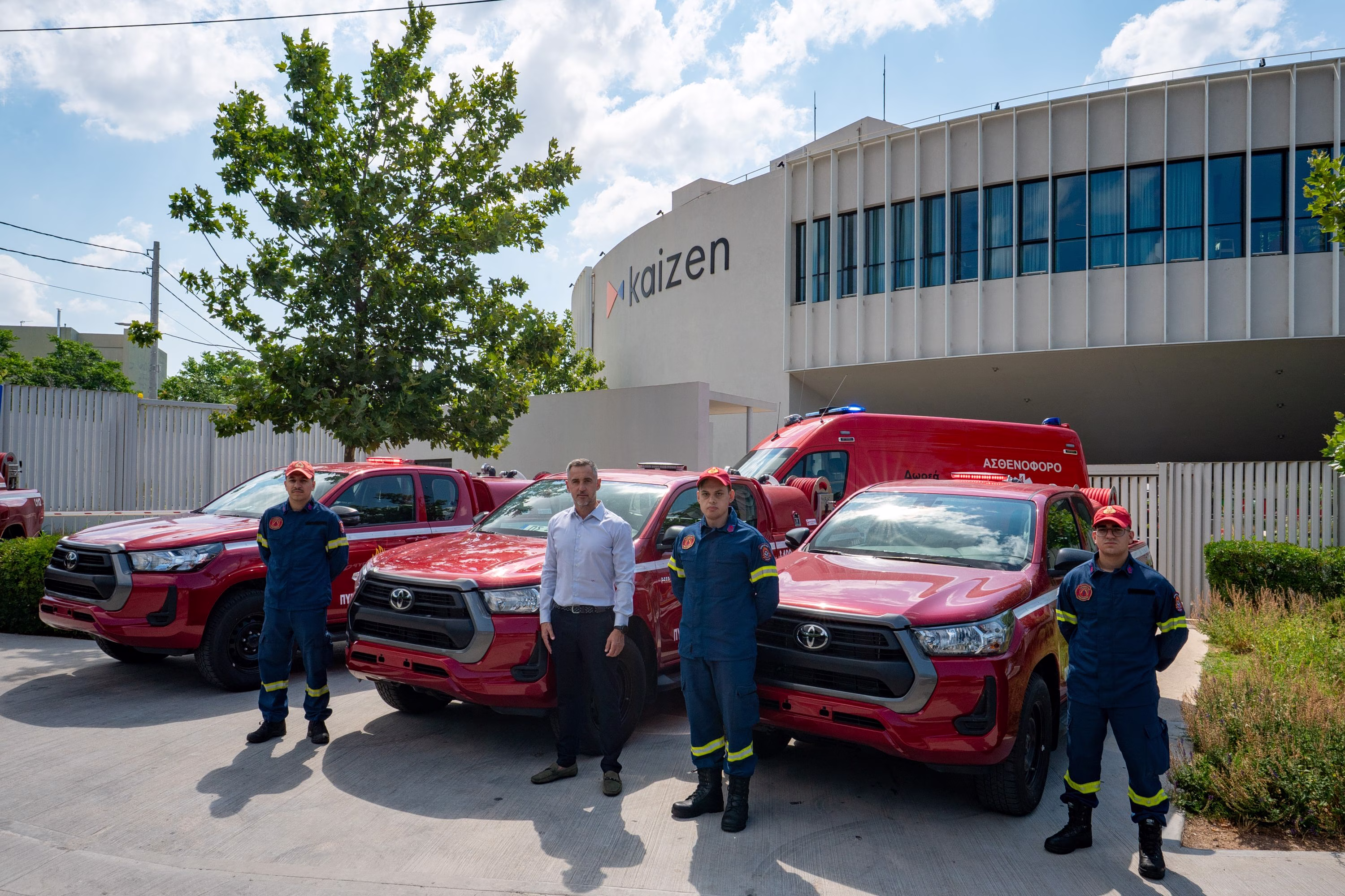 La première phase du don de la Fondation Kaizen à la Protection Civile est achevée