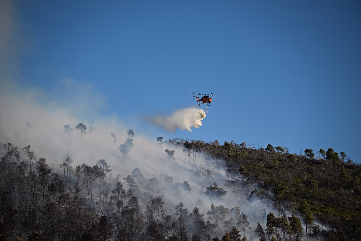 Vaste Incendie en Béotie : Évacuations Massives et Déploiement de Forces Importantes