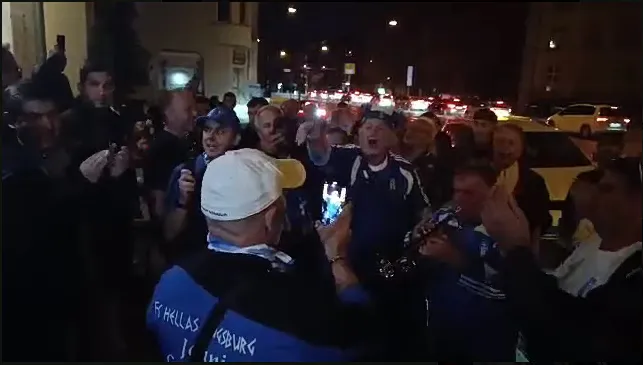 Équipe nationale de Grèce : l'ambiance à Augsbourg