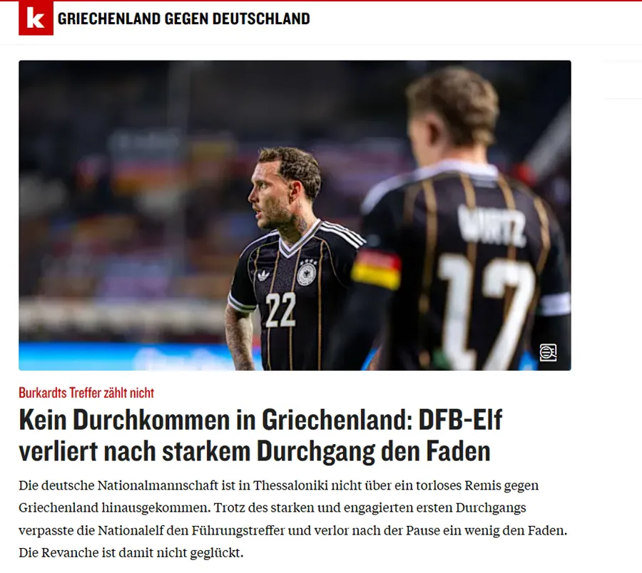 Allemagne-Grèce 0-0 : les médias allemands s'en prennent à Klopp