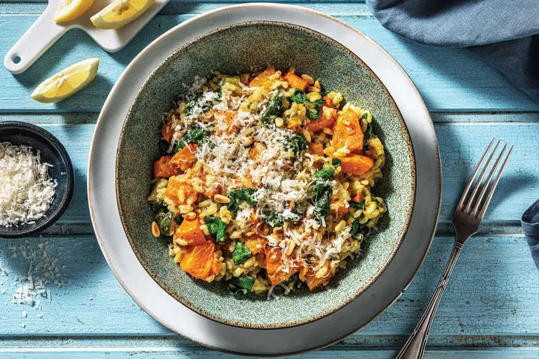 Le meilleur risotto à la courge et dinde fumée pour l'automne